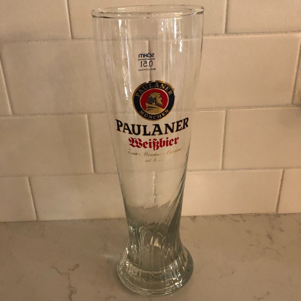Vintage 24 Ounce Paulaner Beer Glass